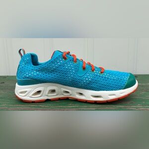 Columbia Womens 7.5 Drainmaker II Trail Water Sneakers Blue Orange Mesh Shoes